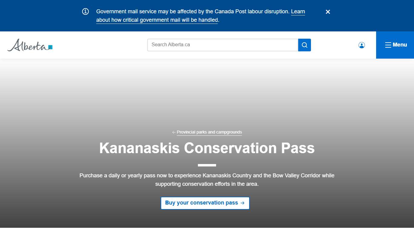 Kananaskis Conservation Pass Alberta.ca